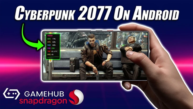Cyberpunk 2077 روی گوشی اندروید! شبیه‌سازی PC در حال پیشرفت است! - یوتیوب