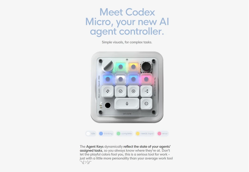 OpenAI x WorkLouder Codex Micro