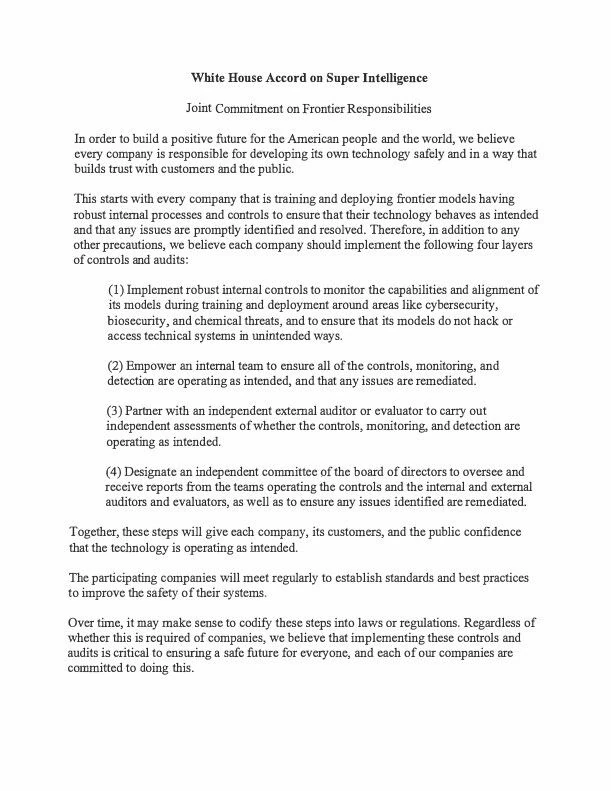 Joint Commitment on Frontier Responsibilities pledge